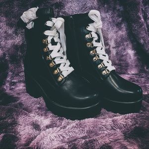 Nasty Gal Lace-Up Boots